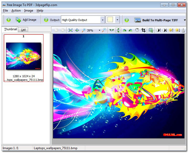 Free 3DPageFlip Image to PDF Converter