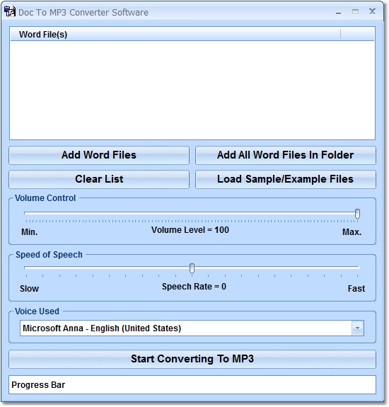 Doc To MP3 Converter Software