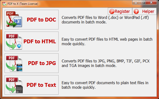 PDF to X