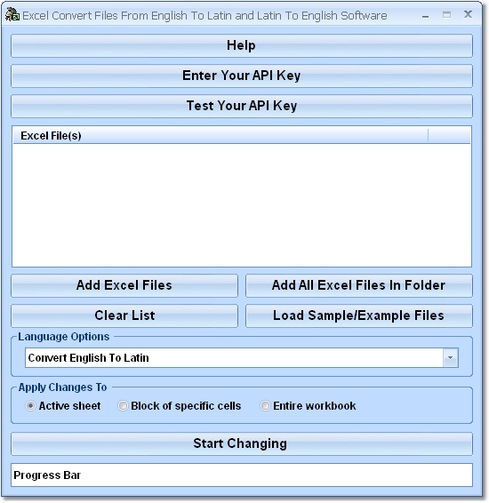 Excel Convert Files From English To Latin and Lati