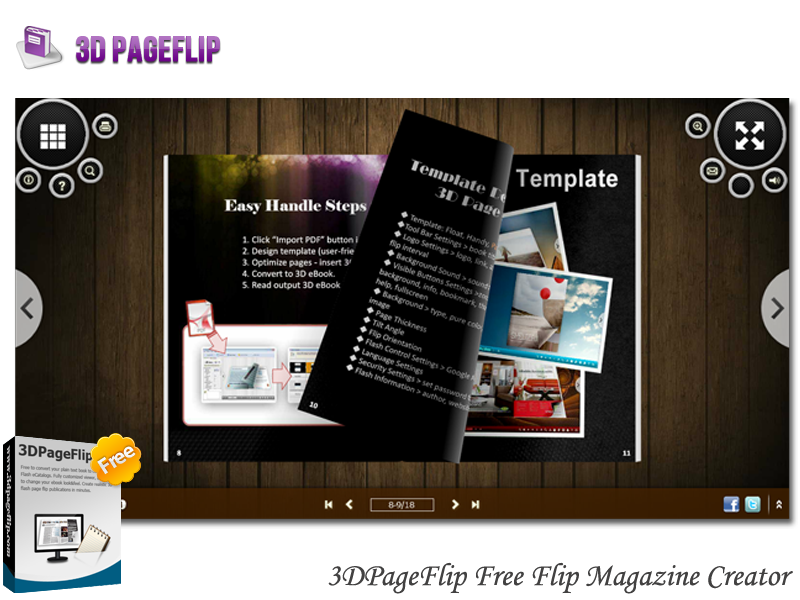 3DPageFlip Free Flip Magazine Creator