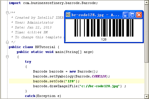 JJava Barcode, Barcode Java, Barcode Generator, Jasper Report barcode, iReport Barcode, J2EE Barcode, Barcode Java Servlet, Barc