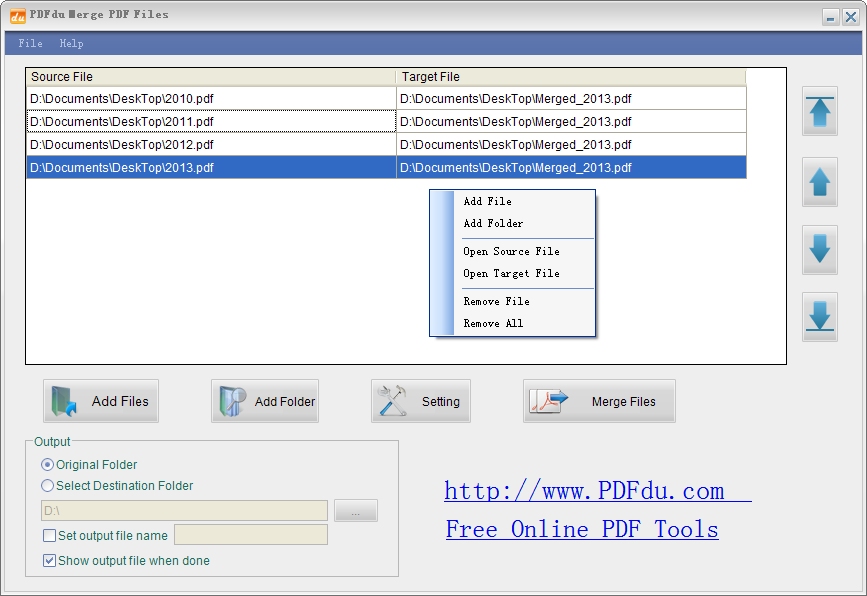 PDFdu Free Merge PDF Files