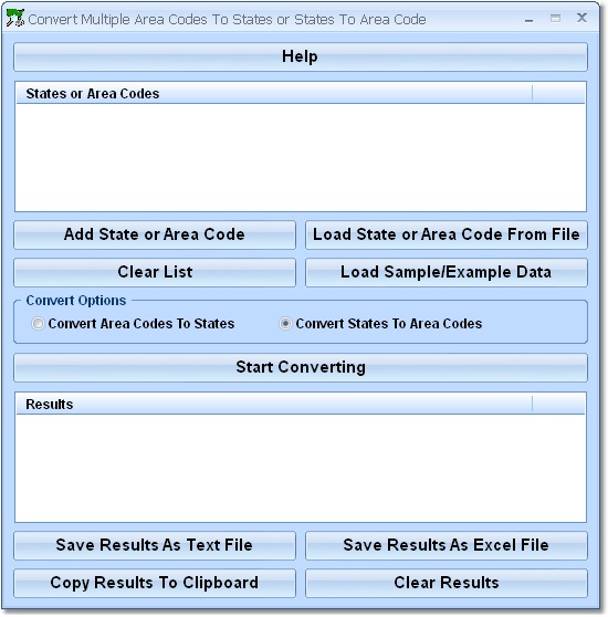 Convert Multiple Area Codes To States or States To