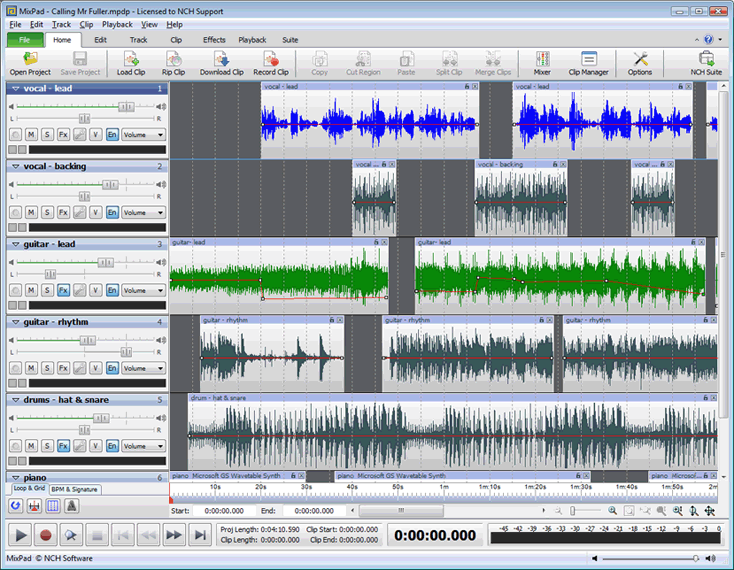 MixPad Free Music Mixer