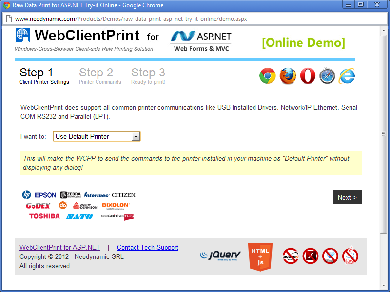 WebClientPrint for ASP.NET