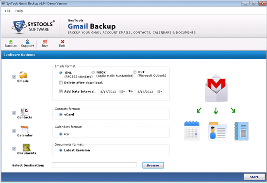 Gmail To PST