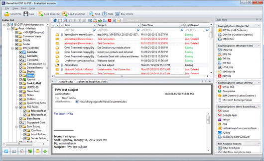 Recovery Files ? Convert OST to PST