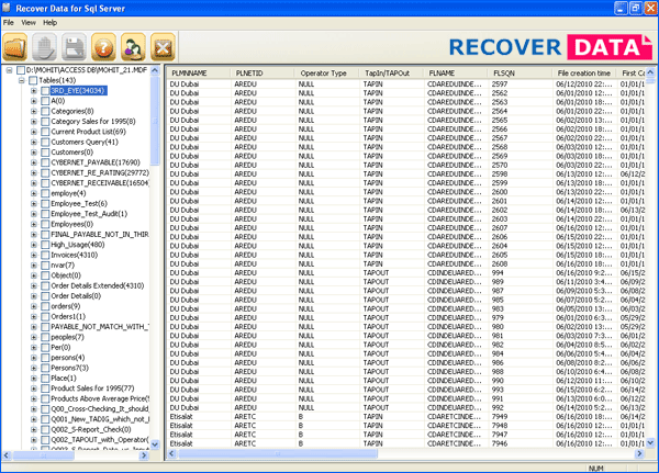SQL Database Recovery Tool