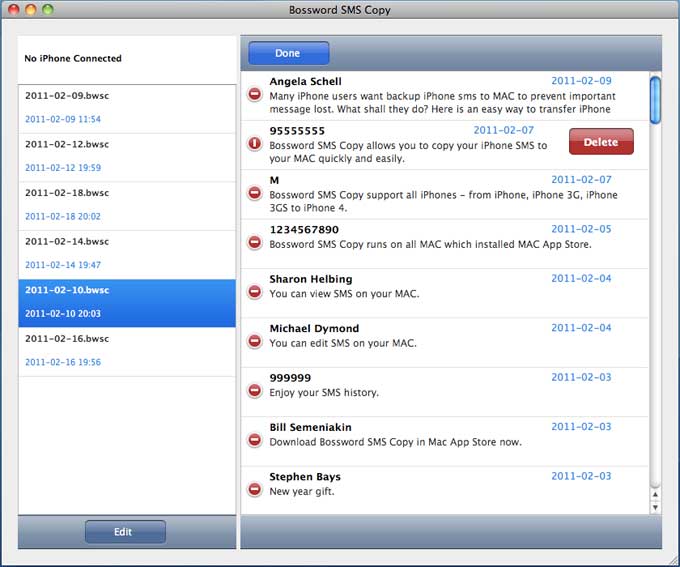 Tansee iPhone SMS & MMS Transfer for MAC
