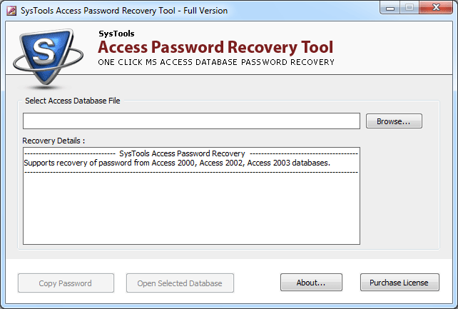 MDB Password Recovery Tool V5.2