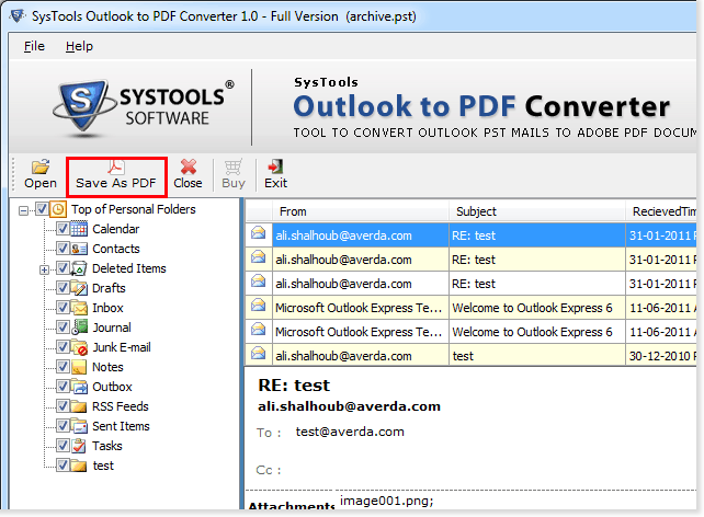 How to Save Outlook 2010 Emails as PDF