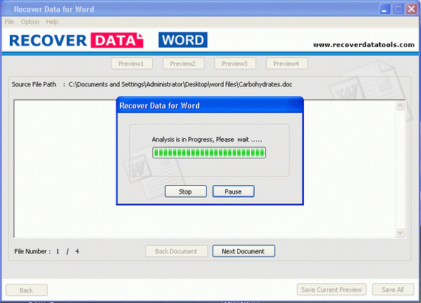 Recover Data for Word File Recovery