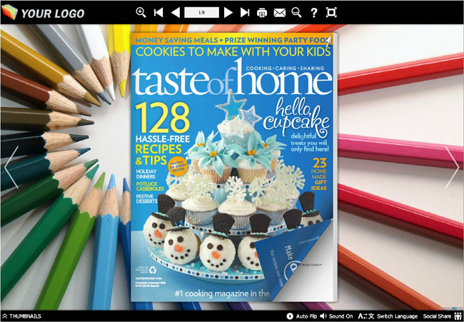 Page Flip Book Color Pencil Style