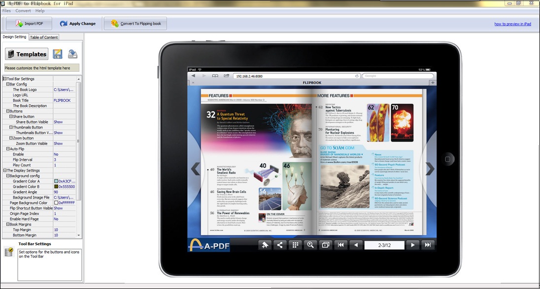 PDF to Flipping Book for iPad