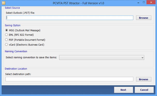 Online PST to vCard Converter