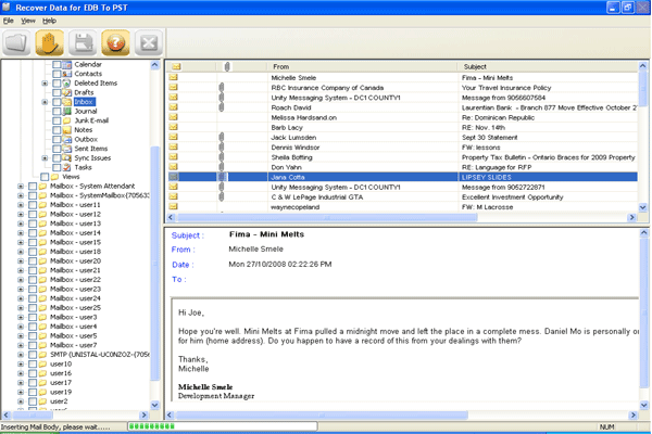 Recover Data  EDB File Recovery Tool