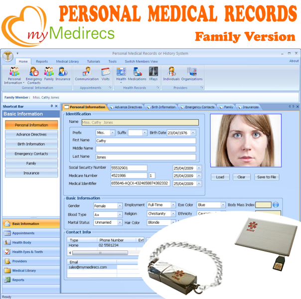 myMedirecs Personal Health Records
