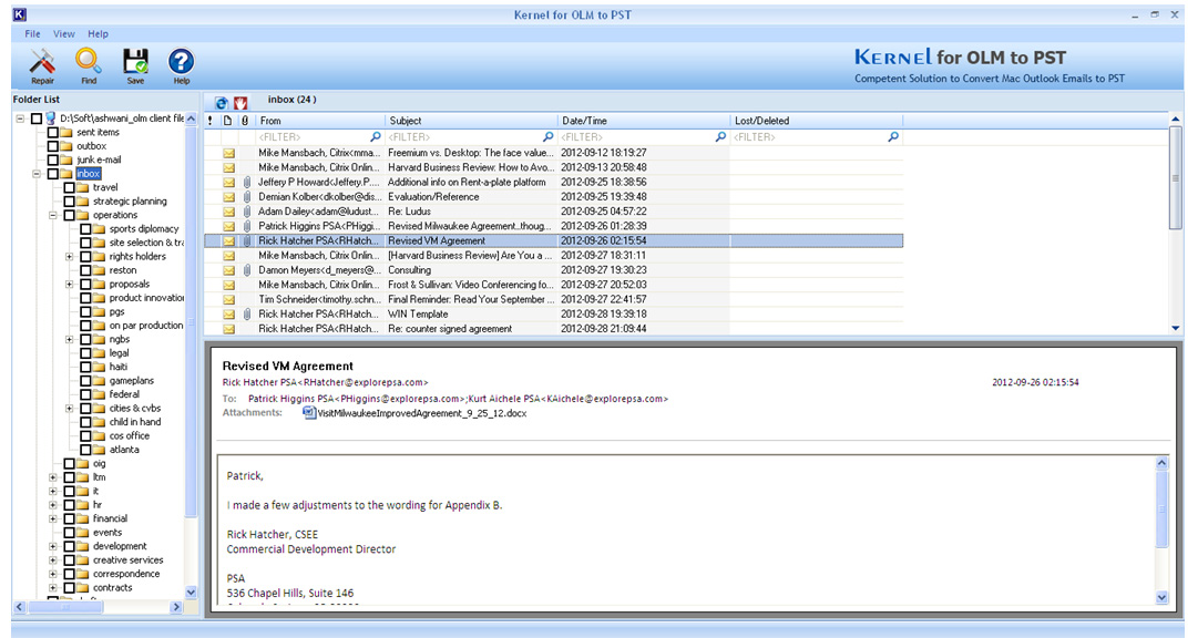 Outlook Mac 2011 Emails to PST
