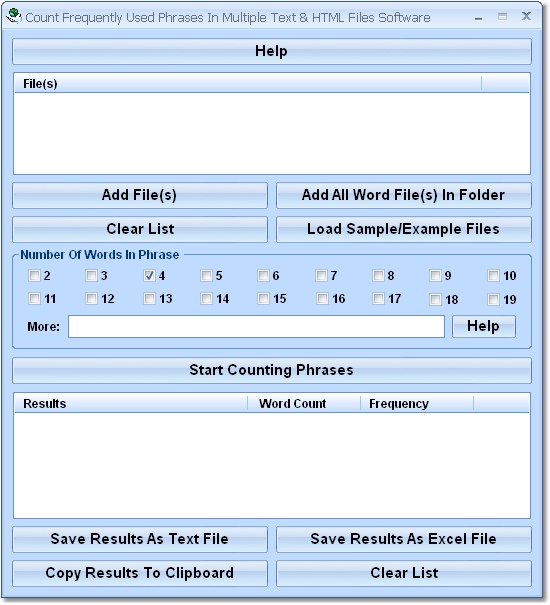 Count Frequently Used Phrases In Multiple Text & H