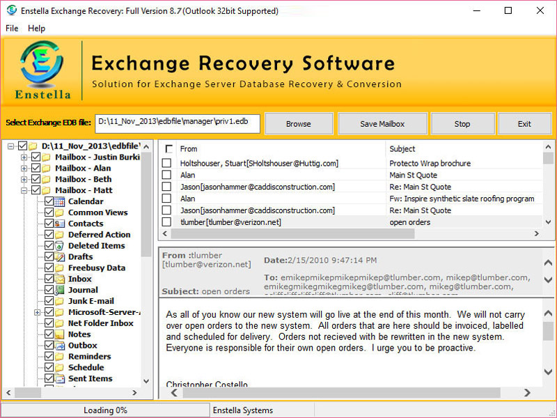 Convert Exchange 2010 EDB to PST