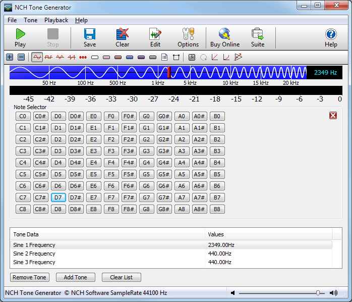 Audio Tone Generator Professional