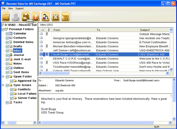 Save Outlook OST in PST Formats