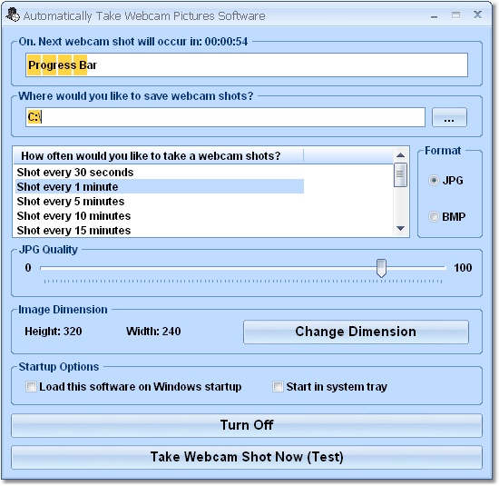 Automatically Take Webcam Pictures Software