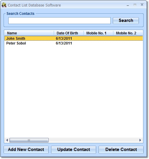 Contact List Database Software