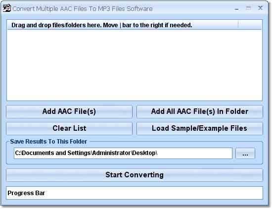 Convert Multiple AAC Files To MP3 Files Software