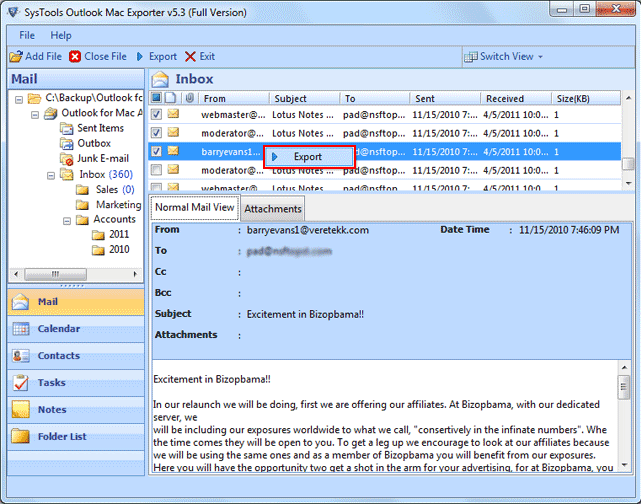 Free Software to Convert OLM to PST