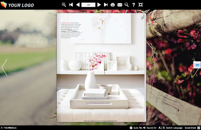 Page Flip Book Vague Style