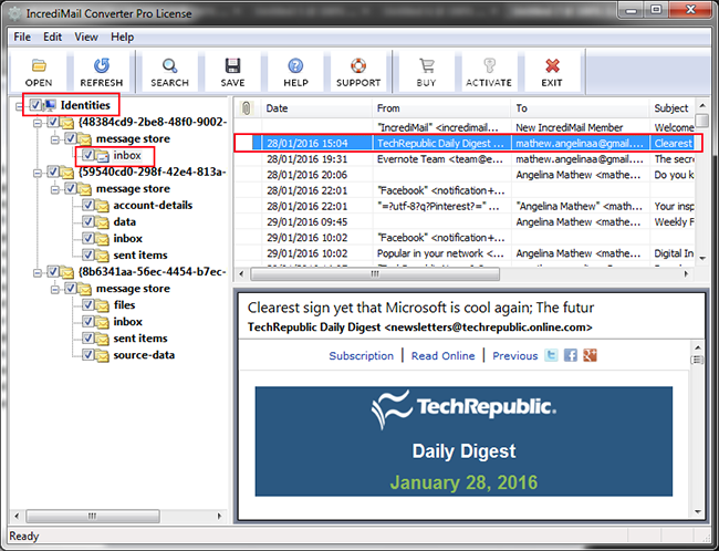 Incredimail Convert to EML