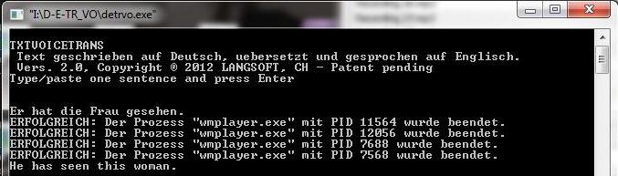 German-English text-to-voice MT
