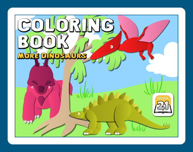 Coloring Book 21: More Dinosaurs