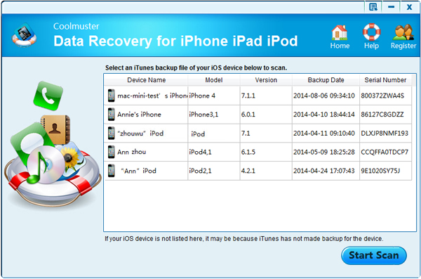 Data Recovery for iPhone iPad iPod