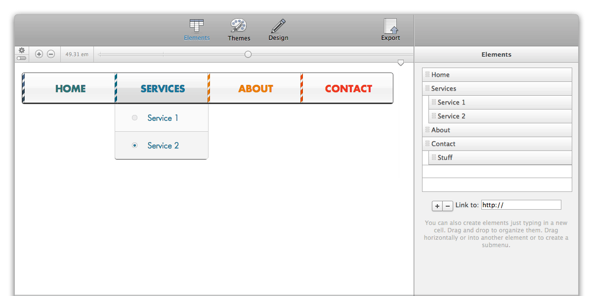 CoffeeCup Menu Builder for OS X