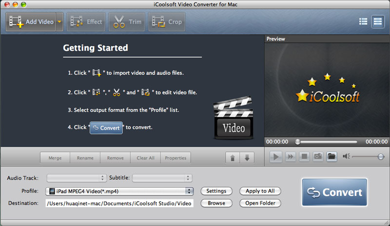 iCoolsoft Video Converter for Mac