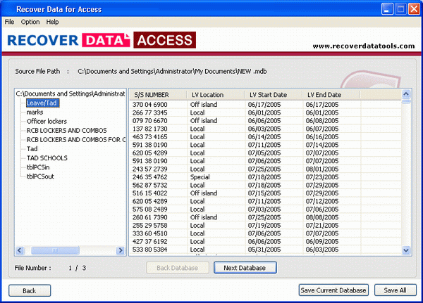 MS Access Database Repair Tool