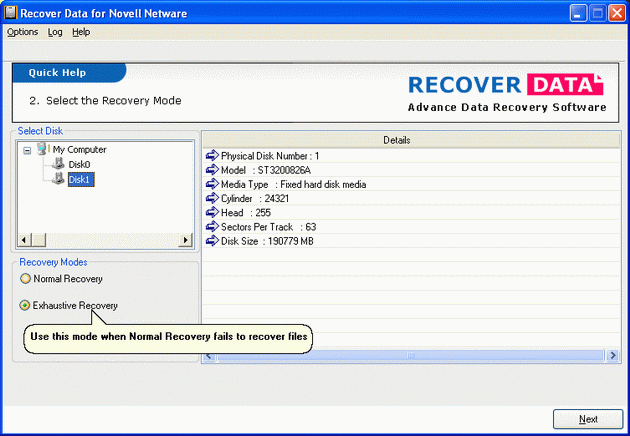 Advance Novell Data Recovery Software