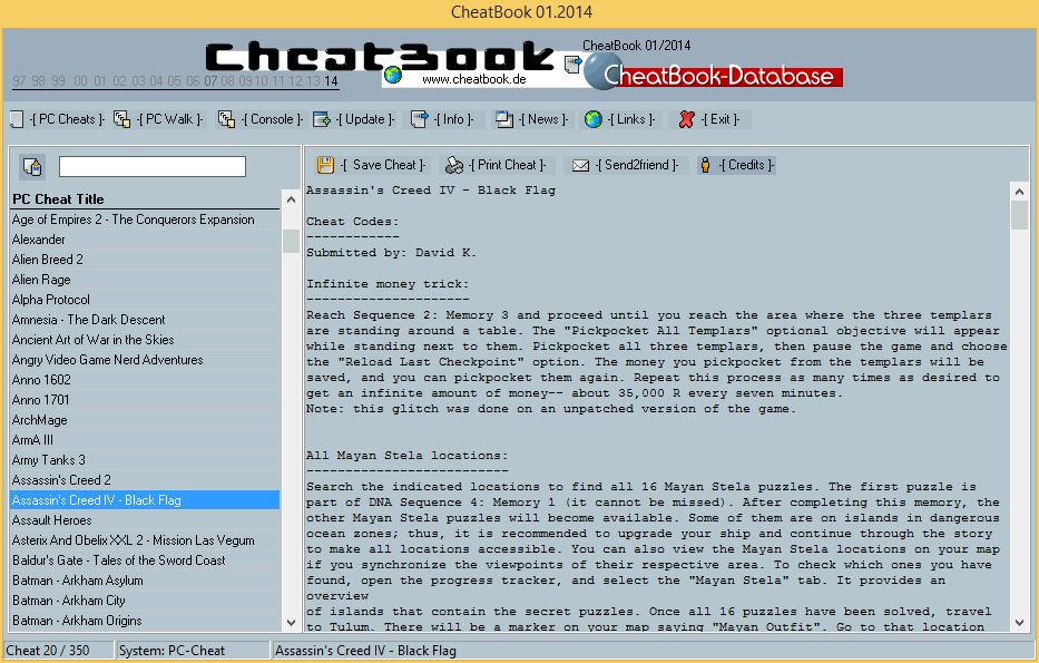 CheatBook Issue 01/2014
