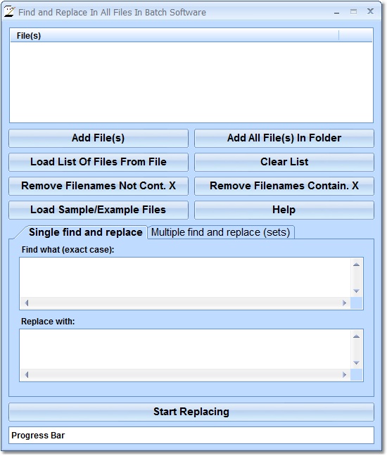Find and Replace In All Files In Batch Software