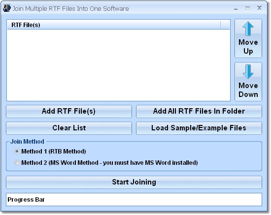 Join Multiple RTF Files Into One Software