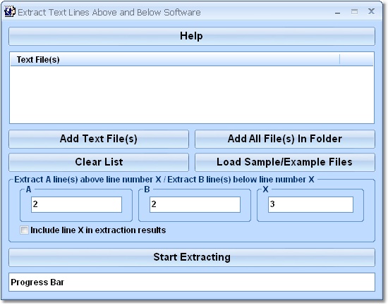 Extract Text Lines Above and Below Software