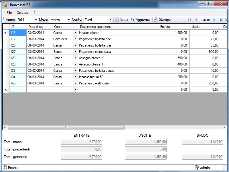 libro di cassa,libro di cassa multiutente, gestione entrate uscite, contabilità entrate uscite, contabilità negozio