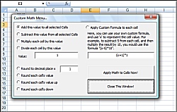 Excel Math to multiple cells with formulas, adding