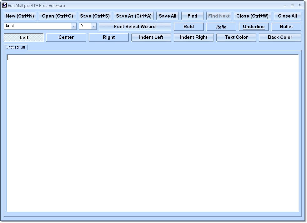 Edit Multiple RTF Files Software