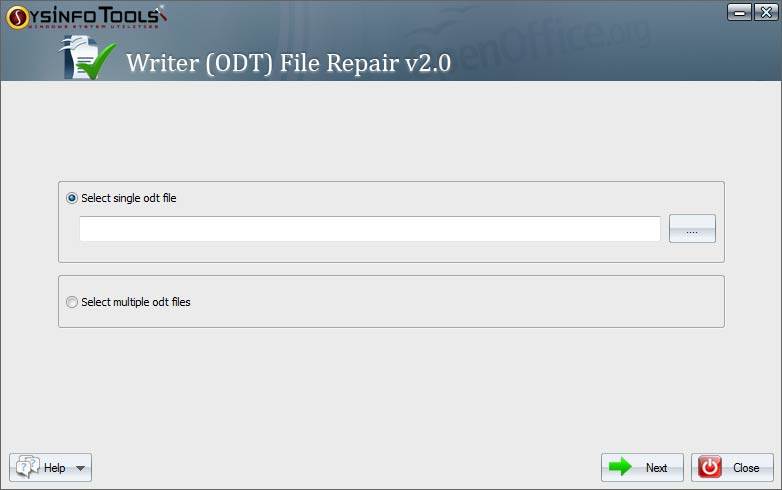 SysInfoTools OpenOffice Writer Repair