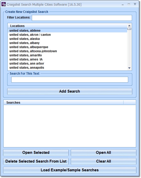 Craigslist Search Multiple Cities Software