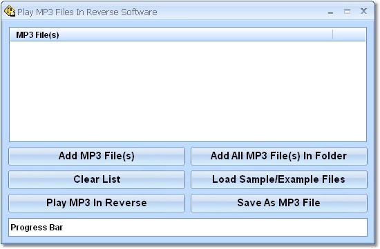 Play MP3 Files In Reverse Software